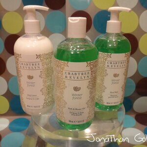 Crabtree & Evelyn Winter Forest Shower Gel Hand Wash Body Lotion 500mL 16.9Oz